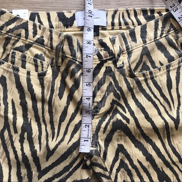 NWT Current/Elliott Zebra Jeans Y2K Street Style Cropped Straight Leg Size 24 - Picture 12 of 17